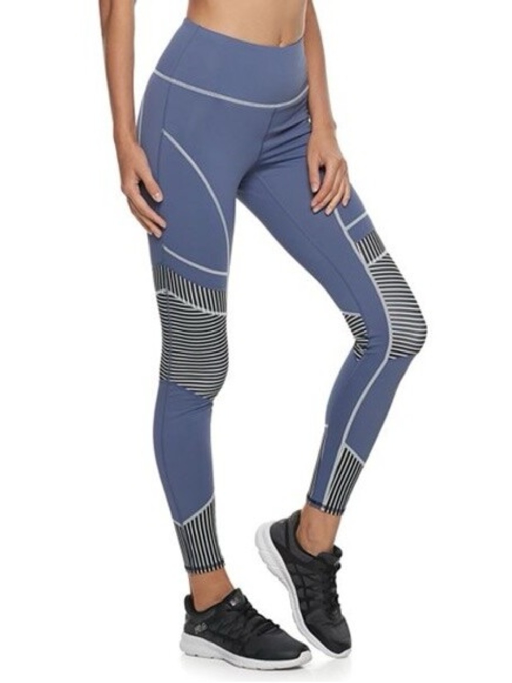 Fila High-Rise Blue Patterned Performance Leggings